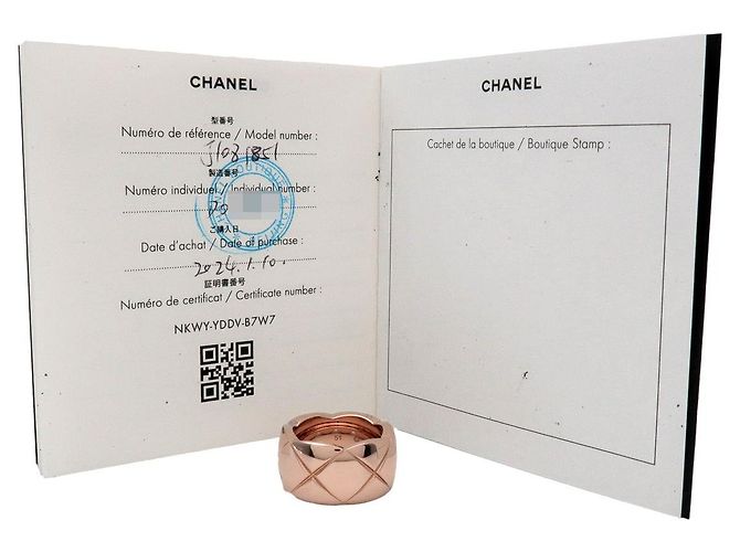 Anello CHANEL COCO Crush Large K18 750PG Rose Gold #51 US 5.5 EU51 J10818 - vista 9