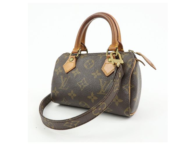 Louis Vuitton Monogram Canvas Mini Speedy Hand Bag & Strap M41534 - vista 3