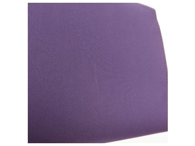 Portafoglio lungo PRADA in nylon e pelle Saffiano con logo triangolare Viola M608 - vista 10
