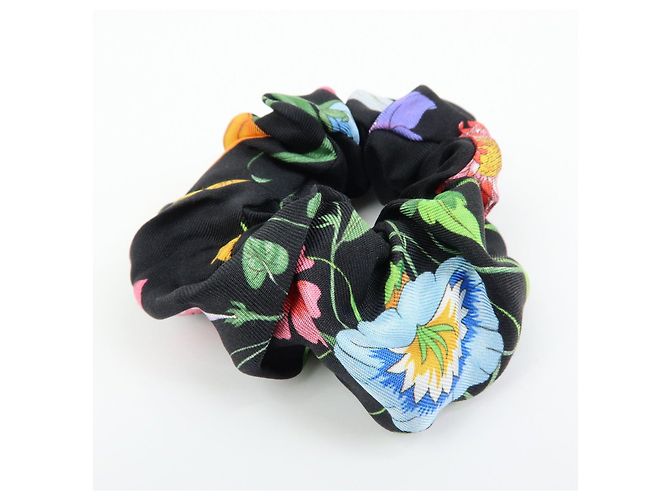 Accessorio per capelli elastico GUCCI Flora Double G 100% seta Nero - vista 4