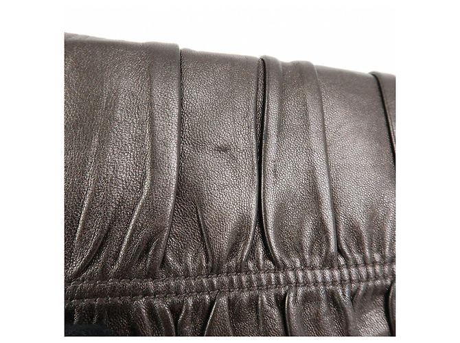 PRADA Logo Nappa Gaufre Leder Flap Bi-fold Long Wallet Bronze 1M1132 - Ansicht 13