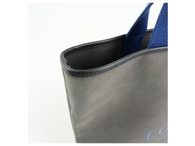 Borsa Tote LOEWE Logo Canvas in pelle, borsa a tracolla, borsa a mano Grigio Blu - vista 14