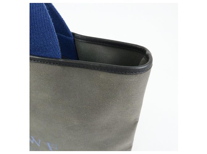 Borsa Tote LOEWE Logo Canvas in pelle, borsa a tracolla, borsa a mano Grigio Blu - vista 15