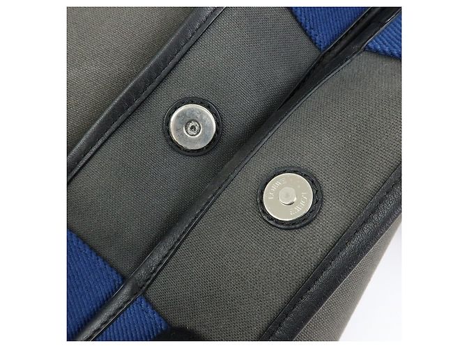Borsa Tote LOEWE Logo Canvas in pelle, borsa a tracolla, borsa a mano Grigio Blu - vista 20