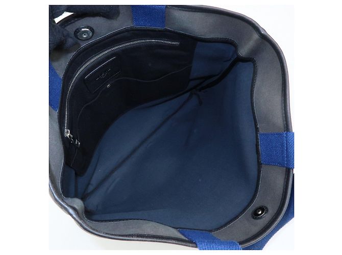 Borsa Tote LOEWE Logo Canvas in pelle, borsa a tracolla, borsa a mano Grigio Blu - vista 21