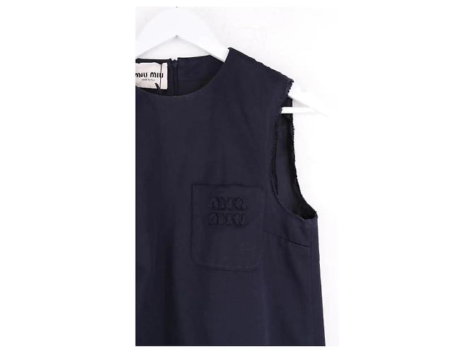Vestido de algodón azul Miu Miu - vista 2