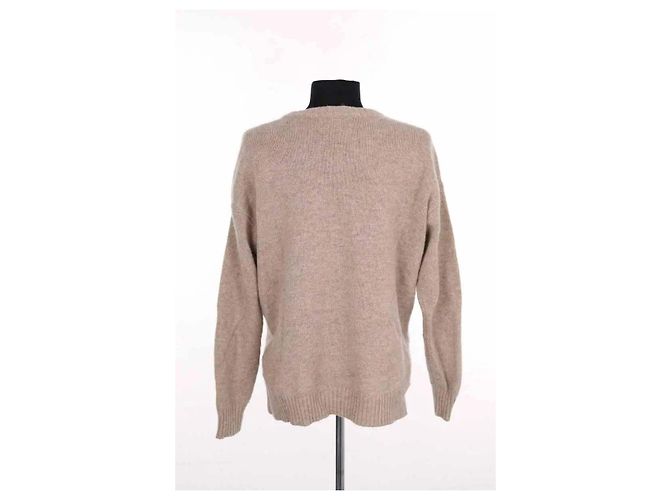 Pull Eric Bompard en cachemire beige - vue 3