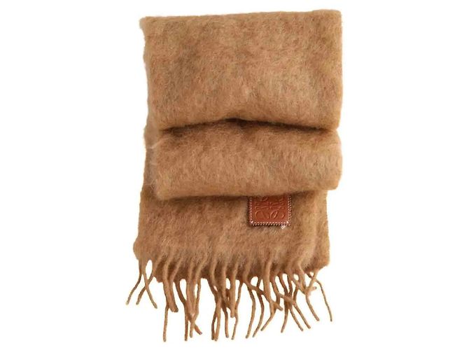 Sciarpa Loewe in lana color camel - vista 3