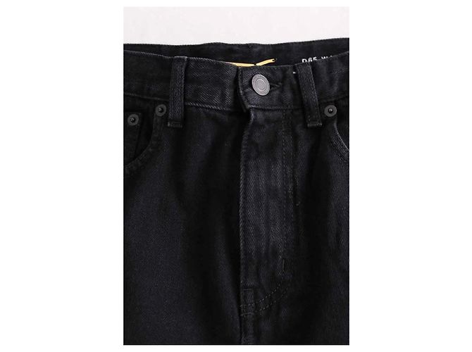 Autre Marque Vaqueros rectos Saint Laurent negros de algodón - vista 2