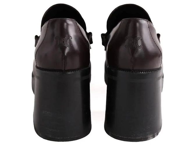 Mocassini Céline in pelle marrone - vista 2