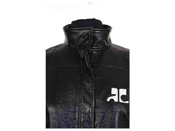 Courreges Courrèges Schwarze Jacke aus Synthetik - Ansicht 2