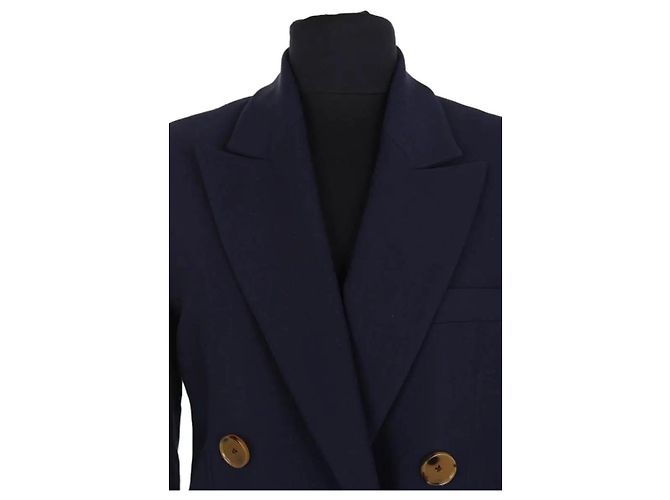 Khaite Navy Blue Wool Blazer - view 2
