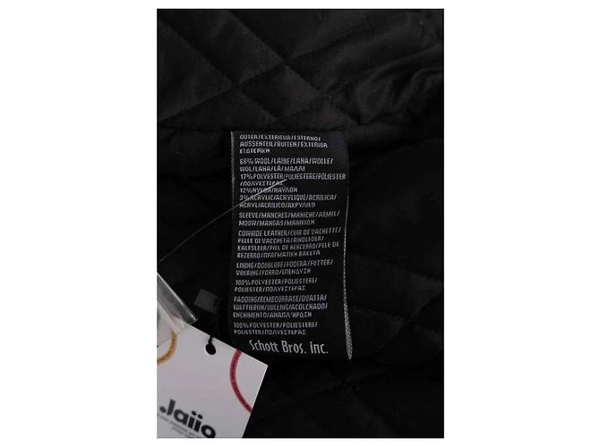 Schott Black Wool Jacket - view 6