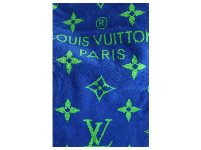 Serviette de plage Louis Vuitton bleue - vue 2