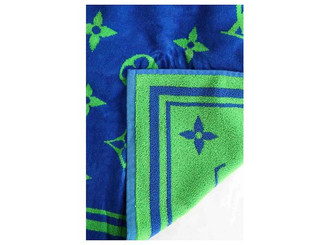 Serviette de plage Louis Vuitton bleue - vue 3