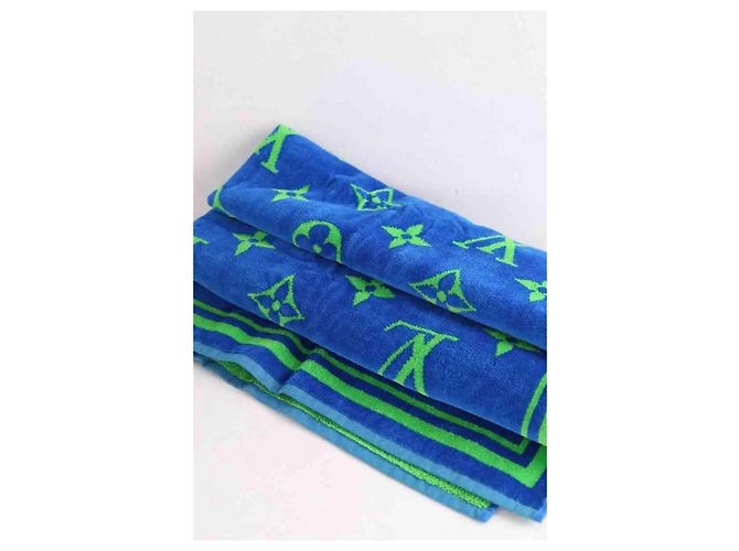 Serviette de plage Louis Vuitton bleue - vue 4