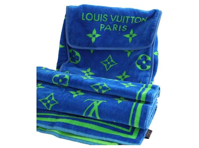 Serviette de plage Louis Vuitton bleue - vue 5