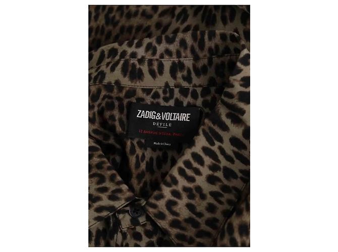 Camisa Zadig & Voltaire de viscosa caqui M - vista 5