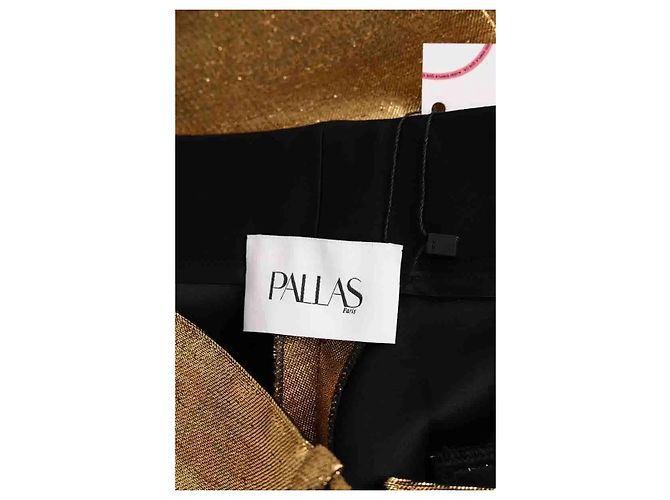 Autre Marque Pantalones rectos dorados - vista 3