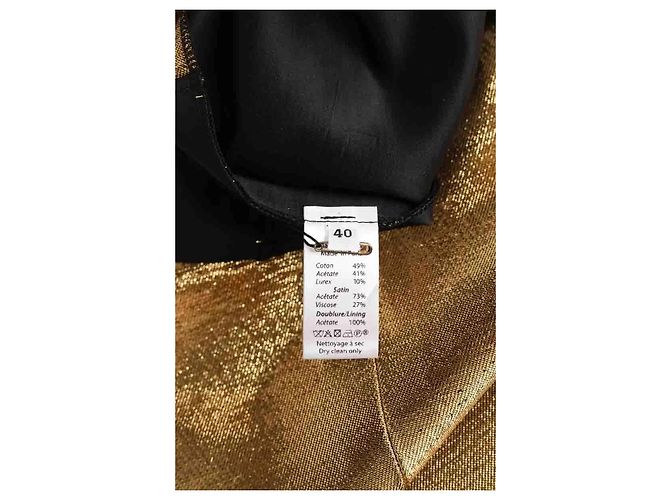 Autre Marque Pantalones rectos dorados - vista 4