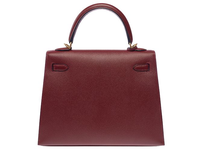 Hermès Borsa HERMES Kelly 25 in Pelle Rossa - 104044 - vista 4
