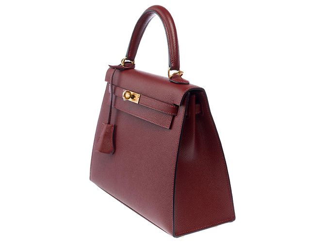 Hermès Borsa HERMES Kelly 25 in Pelle Rossa - 104044 - vista 5