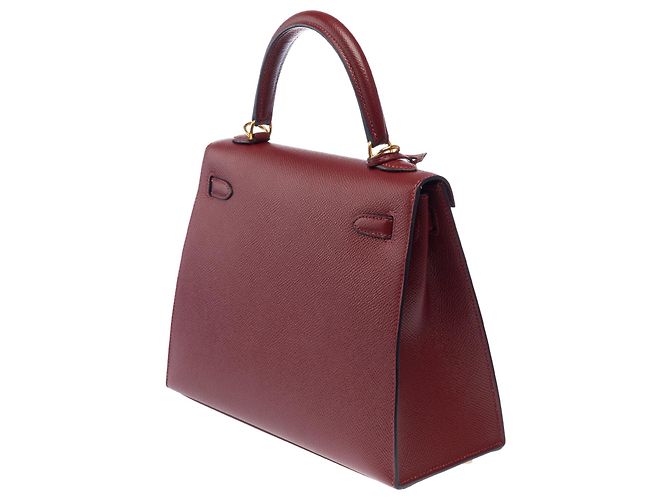 Hermès Borsa HERMES Kelly 25 in Pelle Rossa - 104044 - vista 6