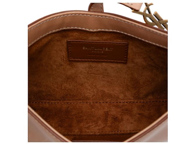 Autre Marque Borsa a tracolla Mini Le 5 a 7 Saint Laurent in pelle di vitello liscia marrone - vista 4
