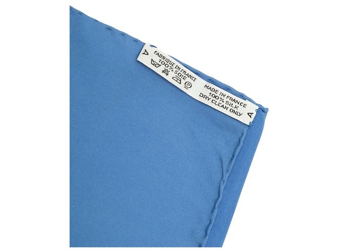 Foulard di seta Hermès Giverny Blu 90 - vista 4