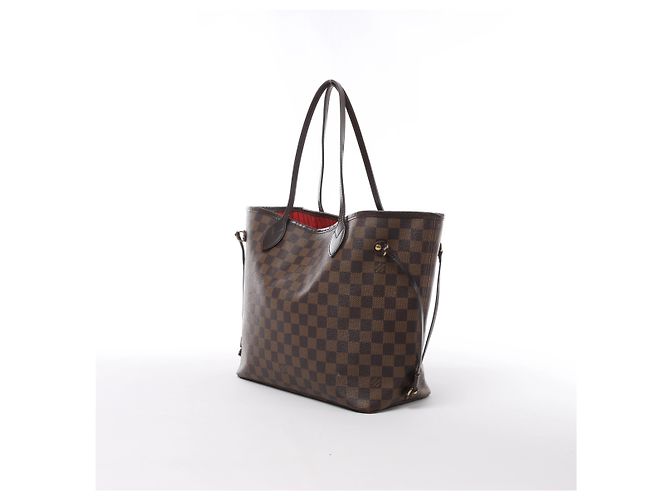 Borsa a tracolla Louis Vuitton Neverfull MM Damier Ebene Marrone N51105 - vista 2