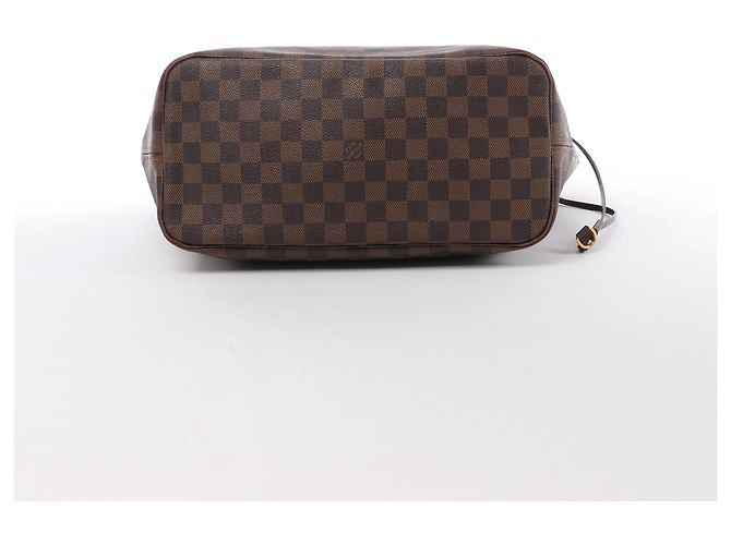 Borsa a tracolla Louis Vuitton Neverfull MM Damier Ebene Marrone N51105 - vista 7