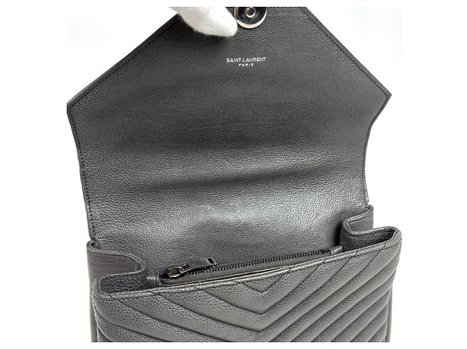 Autre Marque Borsa a mano Saint Laurent College Medium in grigio - vista 6