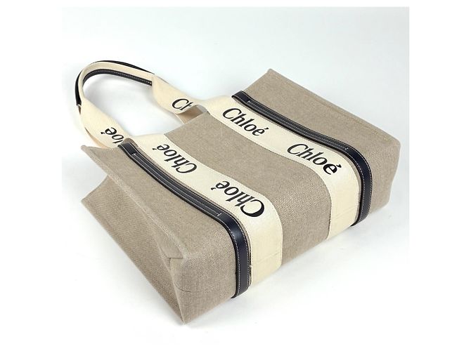 Chloé Woody Mittlere Canvas Tote Bag - Ansicht 2