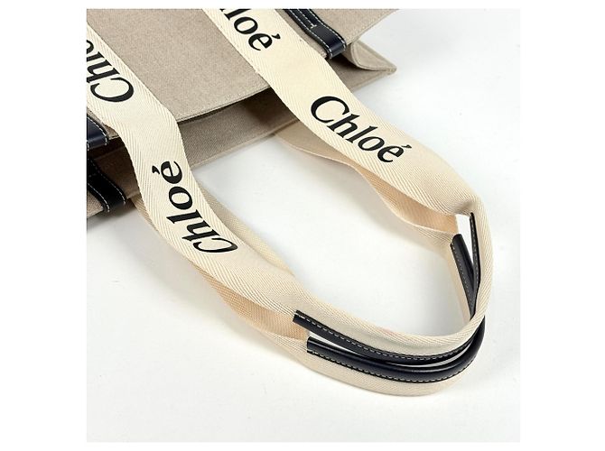 Chloé Woody Mittlere Canvas Tote Bag - Ansicht 6