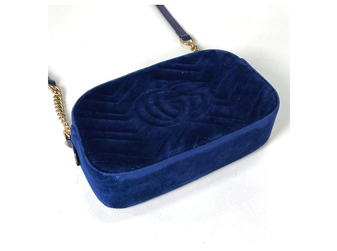 Borsa a tracolla Gucci GG Marmont in velluto - vista 2