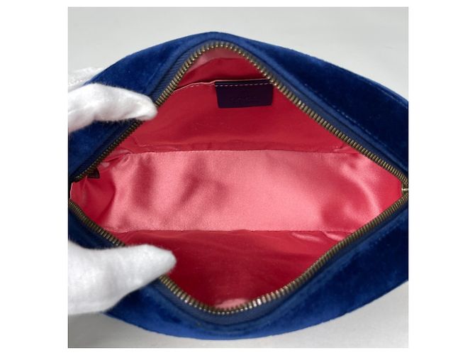 Borsa a tracolla Gucci GG Marmont in velluto - vista 7