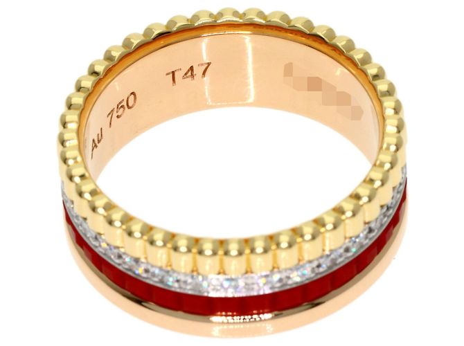 Anello Boucheron Quatre Small in ceramica rossa e diamanti - vista 5