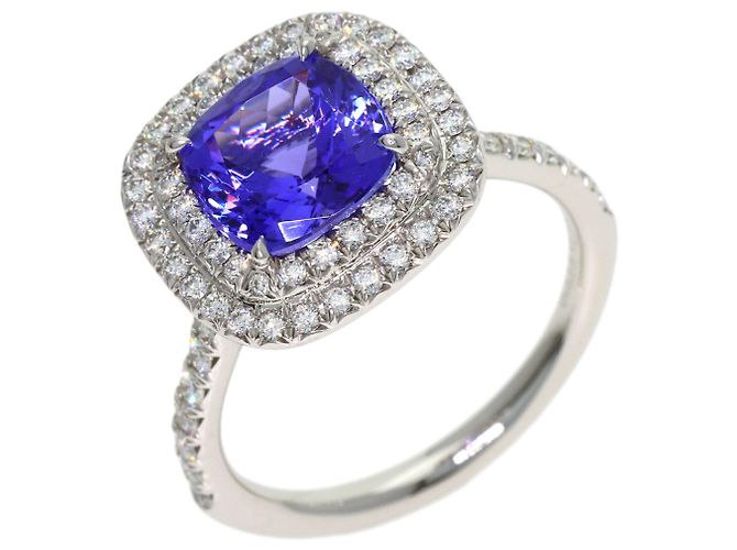 Autre Marque Anello Tiffany & Co. Soleste in Tanzanite e Diamanti - vista 2