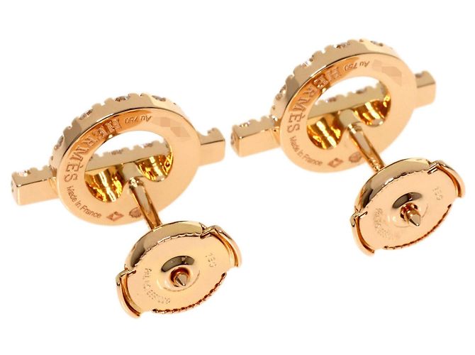 Hermès Orecchini Hermes Finesse Diamond in oro rosa 18K - vista 2