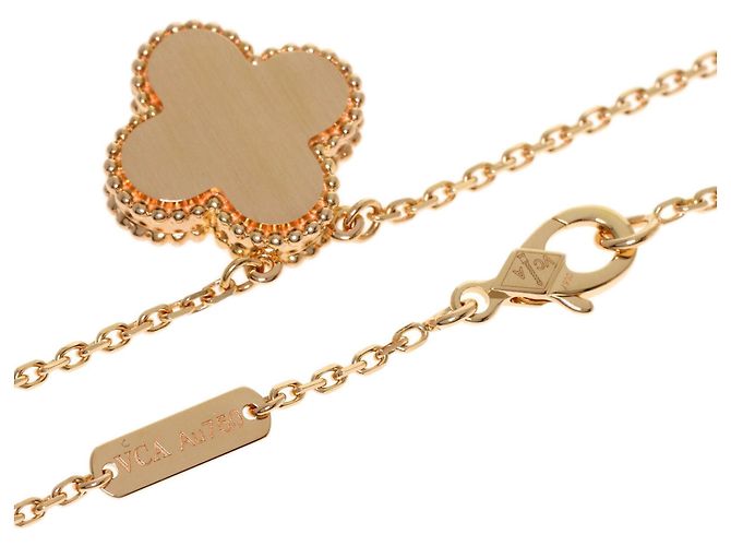 Collana Van Cleef & Arpels Alhambra in rodonite e diamanti - vista 2