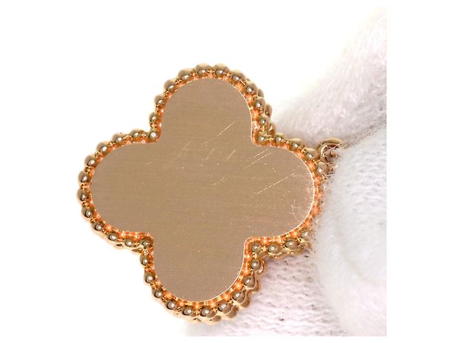 Collana Van Cleef & Arpels Alhambra in rodonite e diamanti - vista 5