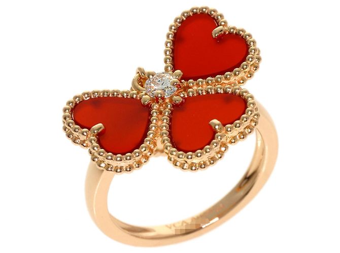 Anello Van Cleef & Arpels Sweet Heart Corniola e Diamanti - vista 2