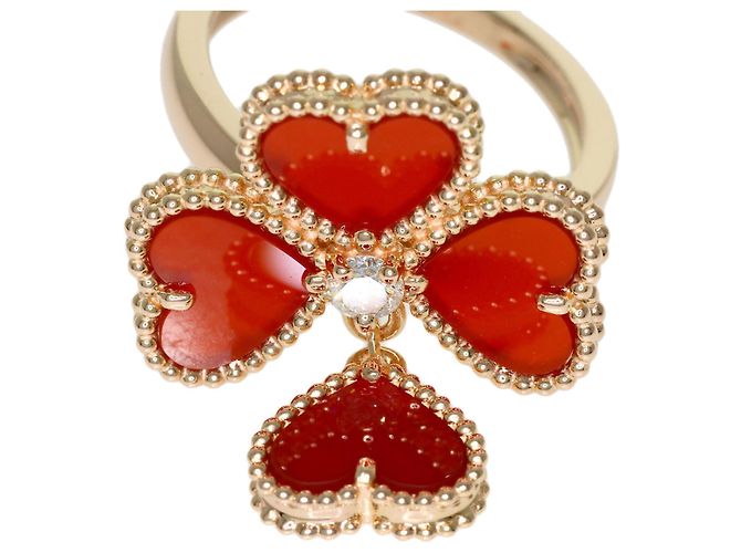 Anello Van Cleef & Arpels Sweet Heart Corniola e Diamanti - vista 6