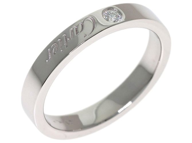 Cartier Gravierter Ring mit 1 Diamanten - Ansicht 2
