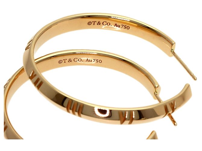 Autre Marque Orecchini a cerchio Tiffany & Co. Atlas X in oro rosa - vista 4