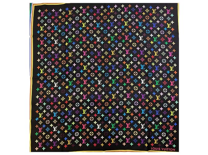 Sciarpa Louis Vuitton I Love Monogram Collaborazione Takashi Murakami - vista 3