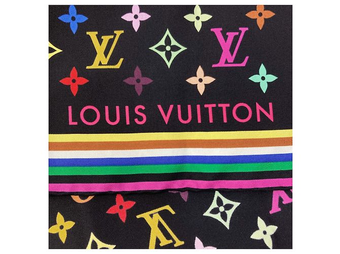 Sciarpa Louis Vuitton I Love Monogram Collaborazione Takashi Murakami - vista 4