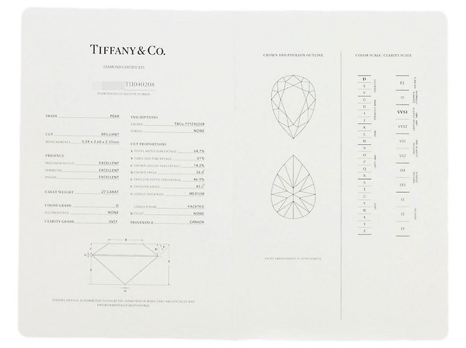 Autre Marque Tiffany & Co. Soleste Diamantring in Birnenform - Ansicht 8