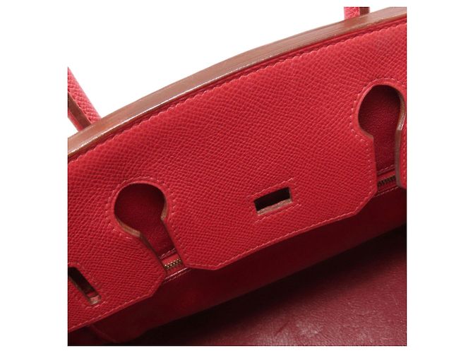 Hermès Borsa Hermes Birkin 30 in pelle Epsom rossa - vista 14