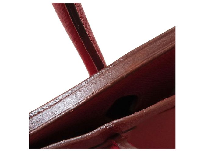 Hermès Borsa Hermes Birkin 30 in pelle Epsom rossa - vista 15